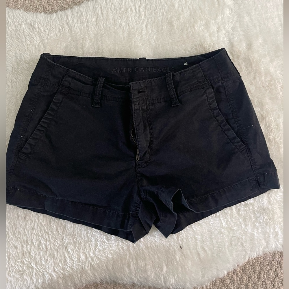 American Eagle black khaki shorts